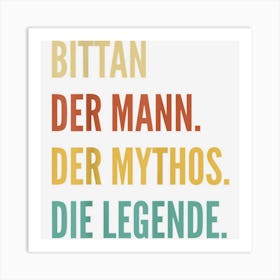 Funny German First Name Design Bittan Art Print