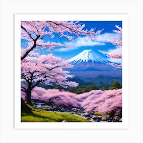 Cherry Blossom Glitter Art Print
