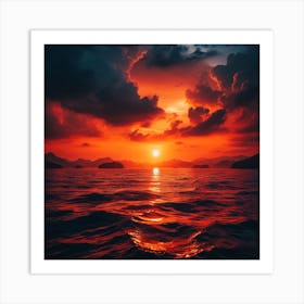 Sun setting 2 Art Print