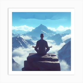 Meditation In The Mountains Art Print