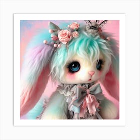 Pastel Rabbit Art Print