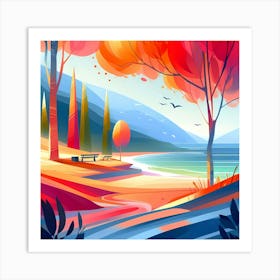 Autumn Landscape 3 Art Print