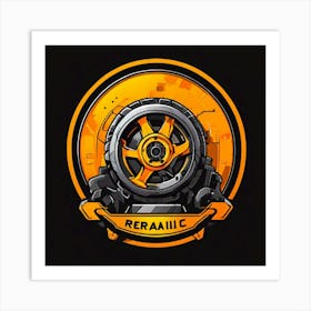 Logo Vector Mechanic Car Repair Automotive Tools Service Garage Wrench Gear Maintenance (5) Art Print