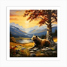 Bear In The Woods Art Print