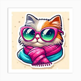 Cat In Sunglasses 2 Art Print