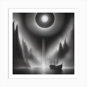 Ship In The Night Art Print