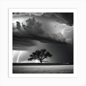 Lightning In The Sky 11 Art Print