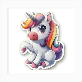 Unicorn Sticker 16 Art Print