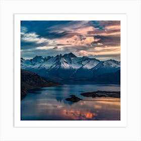 Sunset In Chile Art Print