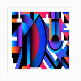 Abstract Painting,Gradient geometric background Art Print