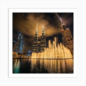 Petronas Towers At Night Art Print