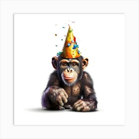 Birthday Chimp 1 Art Print