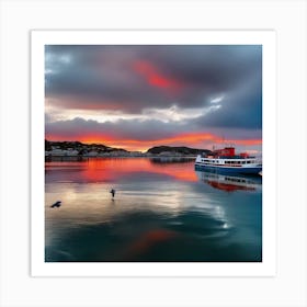 Sunset At Linlithgow Art Print