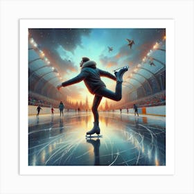 Ice Skating Art Print