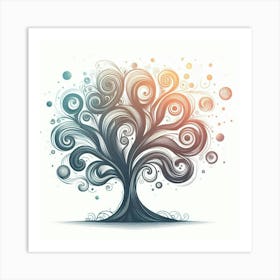 Stylized tree 7 Art Print