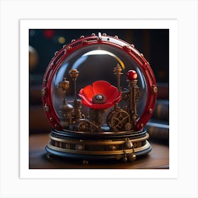 Steampunk Poppy 1 Art Print