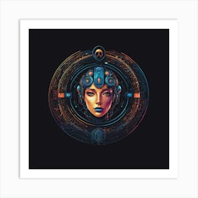 Futuristic Woman Art Print