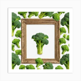 Broccoli In A Frame 18 Art Print