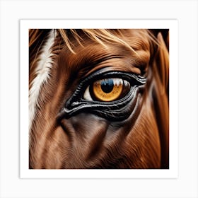 Eye Of A Horse 39 Art Print