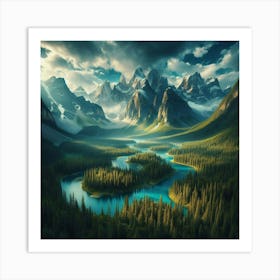 Mountain Landscape 13 Art Print