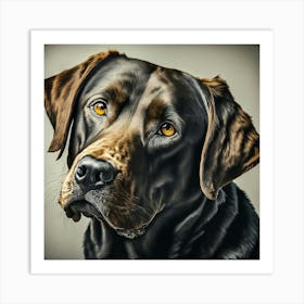 Portrait Of A Labrador Retriever Art Print