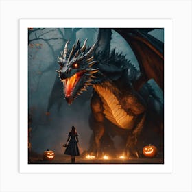 Halloween Dragon Art Print