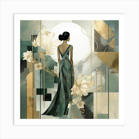 Back View Of A Woman Art Print