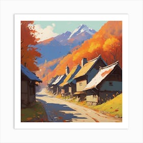 Autumn Village 15 Art Print