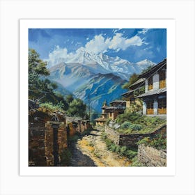 Nepal Village Art Print