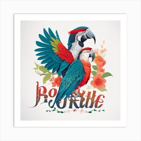 Parrots 2 Art Print