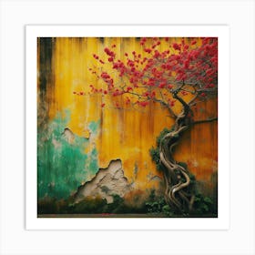 Tree On The Wall Art Print