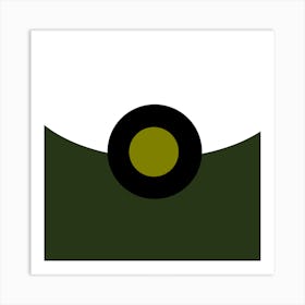 Green Shapes Art Print