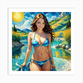Girl In A Bikini 1 Art Print