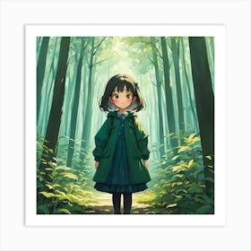 Forest Girl Art Print