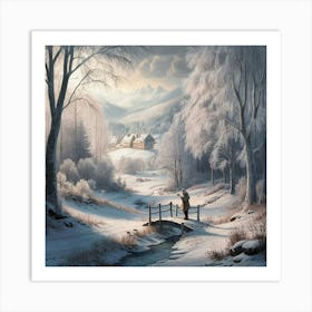 A Serene And Captivating Winter Morning Illustrati Ruvh5dleszkfgluiqyc26q Jtdpl3mnsk Wxlg79km7fg Art Print