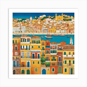 Greece Cityscape Art Print