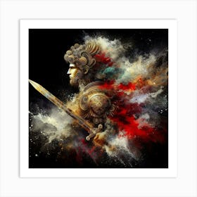 Spartan Warrior With Sword 1 Art Print