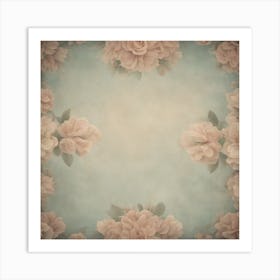 Vintage Floral Background Art Print