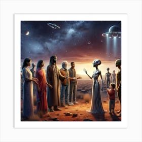 First Contact With Aliens Art Print