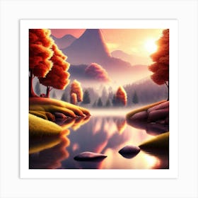 Autumn Landscape 16 Art Print