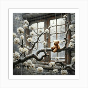 Teddy Bear In The Rain 6 Art Print