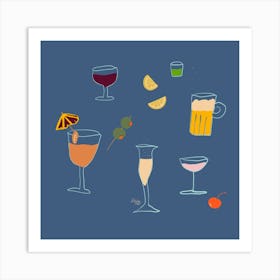 Summer Drinks Art Print