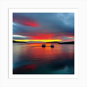 Sunset In Scotland 7 Art Print