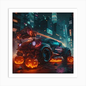 Pumpkin Car (Cyberpunk20) Art Print