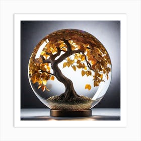 Bonsai Tree In A Glass Ball 6 Art Print