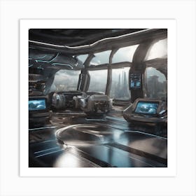 Futuristic Interior 3 Art Print