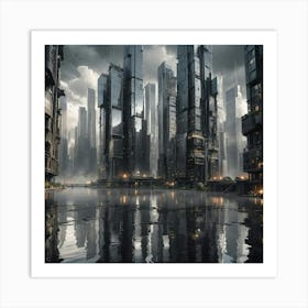 Futuristic City 25 Art Print