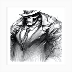 Skeleton In A Suit 4 Art Print