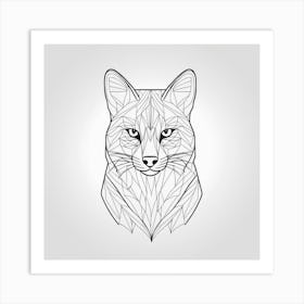 Fox Head Vector Illustration Art Print