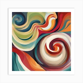 Georgia O'Keeffe inspired abstract composition Art Print